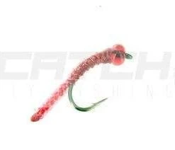 Catch Fly Fishing Flies Catch Red Hot Worm 6-Pack