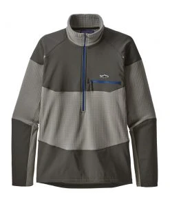 Patagonia Men's R1 L/S Fitz Roy Trout 1/4 Zip - Closeout Clothing