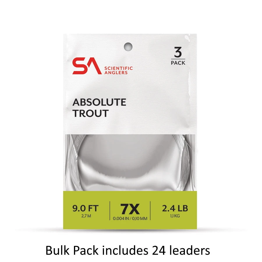 Scientific Anglers Absolute Trout Leader Bulk Pack 3 Scientific Anglers Absolute Trout Leader Bulk Pack