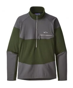 Patagonia Men's R1 L/S Fitz Roy Trout 1/4 Zip - Closeout Clothing